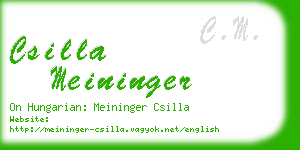 csilla meininger business card